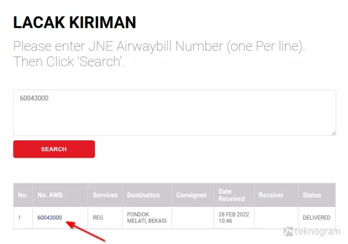 Cara Praktis Lacak Paket JNE Anda di Surabaya Hanya dengan Nama Pengirim